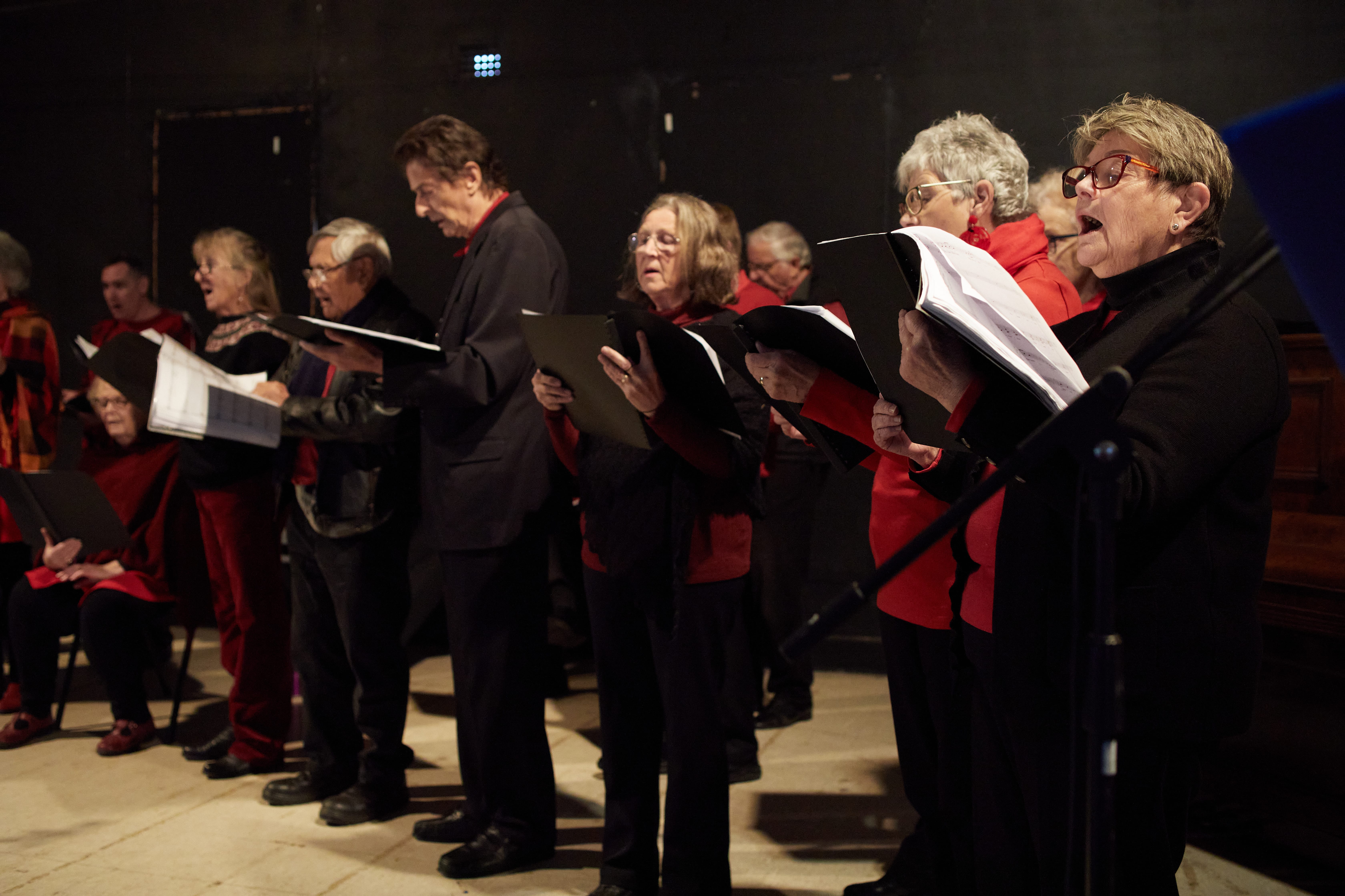 Performing the works with Choir